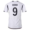 WERNER #9 Germany Home Authentic Jersey World Cup 2022 - jerseymallpro