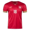 VLAHOVIĆ #18 Serbia Home Jersey World Cup 2022 - jerseymallpro