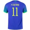 P.Coutinho #11 Brazil Away Authentic Jersey 2022 - jerseymallpro