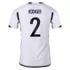 RÜDIGER #2 Germany Home Authentic Jersey World Cup 2022 - jerseymallpro