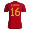 RODRI #16 Spain Home Jersey World Cup 2022 - jerseymallpro