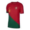 BERNARDO #10 Portugal Home Authentic Jersey World Cup 2022 - jerseymallpro