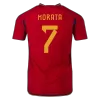 MORATA #7 Spain Home Authentic Jersey World Cup 2022 - jerseymallpro