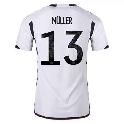 MÜLLER #13 Germany Home Authentic Jersey World Cup 2022 - jerseymallpro