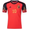 E. HAZARD #10 Belgium Home Authentic Jersey World Cup 2022 - jerseymallpro