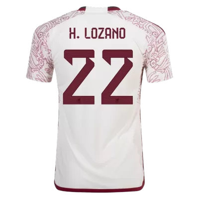 H.LOZANO #22 Mexico Away Authentic Jersey World Cup 2022 - jerseymallpro