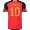 E. HAZARD #10 Belgium Home Authentic Jersey World Cup 2022 - jerseymallpro