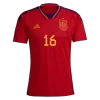 RODRI #16 Spain Home Jersey World Cup 2022 - jerseymallpro