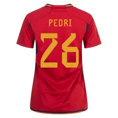 PEDRI #26 Spain Home Jersey World Cup 2022 Women - jerseymallpro