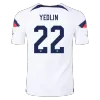 YEDLIN #22 USA Home Authentic Jersey World Cup 2022 - jerseymallpro