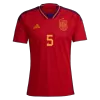 SERGIO #5 Spain Home Jersey World Cup 2022 - jerseymallpro