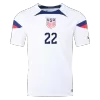 YEDLIN #22 USA Home Authentic Jersey World Cup 2022 - jerseymallpro