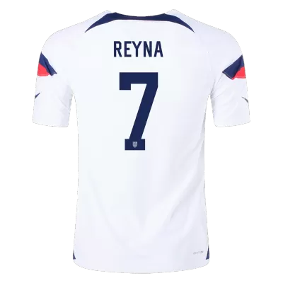 REYNA #7 USA Home Authentic Jersey World Cup 2022 - jerseymallpro