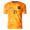 F.DE JONG #21 Netherlands Home Jersey World Cup 2022 - jerseymallpro