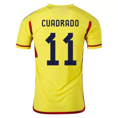 CUADRADO #11 Colombia Home Authentic Jersey 2022 - jerseymallpro