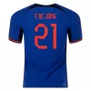 F.DE JONG #21 Netherlands Away Authentic Jersey World Cup 2022 - jerseymallpro