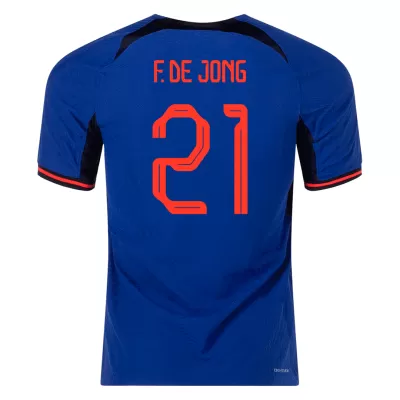 F.DE JONG #21 Netherlands Away Authentic Jersey World Cup 2022 - jerseymallpro