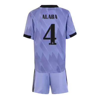 ALABA #4 Real Madrid Away Kids Jerseys Kit 2022/23 - jerseymallpro