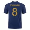 TCHOUAMENI #8 France Home Authentic Jersey World Cup 2022 - jerseymallpro