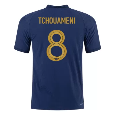 TCHOUAMENI #8 France Home Authentic Jersey World Cup 2022 - jerseymallpro