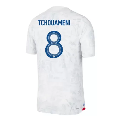 TCHOUAMENI #8 France Away Authentic Jersey World Cup 2022 - jerseymallpro