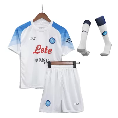 Napoli Away Kids Jerseys Full Kit 2022/23 - jerseymallpro