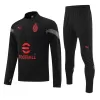 AC Milan 1/4 Zip Tracksuit 2022/23 Black - jerseymallpro