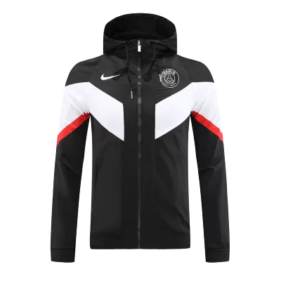 PSG Hoodie Windbreaker Jacket 2022/23 - Black - jerseymallpro