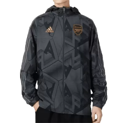 Arsenal Hoodie Windbreaker Jacket 2022/23 - Black - jerseymallpro