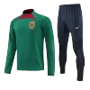 Portugal 1/4 Zip Tracksuit 2022 Green - jerseymallpro