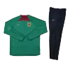 Portugal 1/4 Zip Tracksuit 2022 Green - jerseymallpro