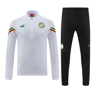 Senegal 1/4 Zip Tracksuit 2022/23 White - jerseymallpro