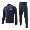 Barcelona 1/4 Zip Tracksuit 2022/23 Navy - jerseymallpro