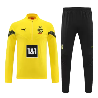 Borussia Dortmund 1/4 Zip Tracksuit 2022/23 Yellow - jerseymallpro