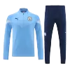 Manchester City 1/4 Zip Tracksuit 2022/23 Blue - jerseymallpro