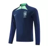 Brazil 1/4 Zip Tracksuit 2022 Navy - jerseymallpro