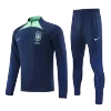 Brazil 1/4 Zip Tracksuit 2022 Navy - jerseymallpro