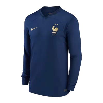 France Home Long Sleeve Soccer Jersey 2022 - jerseymallpro