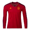 Spain Home Long Sleeve Soccer Jersey 2022 - jerseymallpro