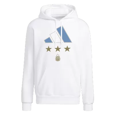 Argentina 3 Stars MESSI #10 Sweater Hoodie 2022 - White - jerseymallpro