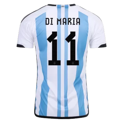 New DI MARIA #11 Argentina Three Stars Home 2022 Champion Jersey - jerseymallpro