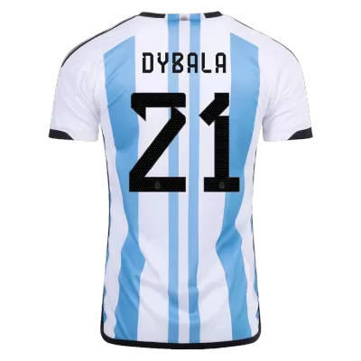 New DYBALA #21 Argentina Three Stars Home 2022 Champion Jersey - jerseymallpro