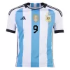 J. ALVAREZ #9 Argentina Three Stars Home Jersey 2022 - jerseymallpro