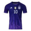 New Messi #10 Argentina Away World Cup 2022 Champion Authentic Jersey - jerseymallpro