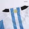 New SignMESSI #10 Argentina Three Stars Home 2022 Champion Authentic Jersey - jerseymallpro