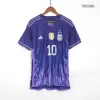 New Messi #10 Argentina Away World Cup 2022 Champion Authentic Jersey - jerseymallpro