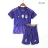 Argentina Away World Cup Kids Jerseys Kit 2022 - Three Stars - jerseymallpro