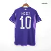 New MESSI #10 Argentina Three Stars Away World Cup 2022 Champion Jersey - jerseymallpro