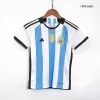 Argentina Home Kids Jerseys Kit 2022 - Three Stars - jerseymallpro