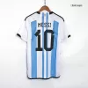 New MESSI #10 Argentina Three Stars Home 2022 Champion Jersey - jerseymallpro